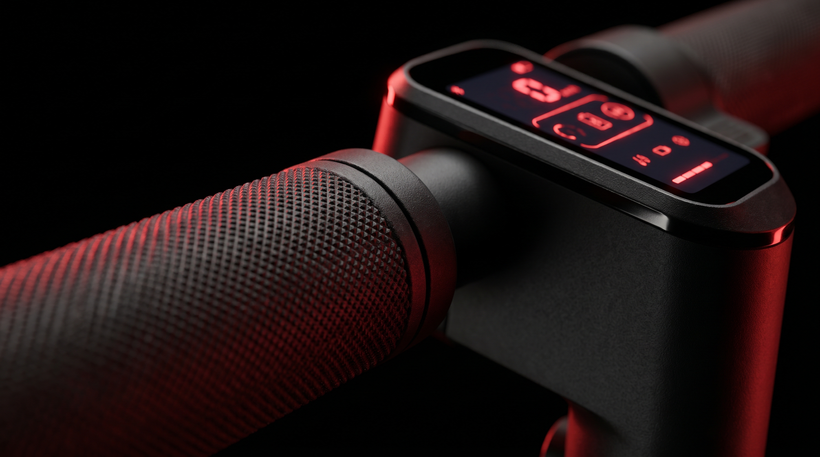 Rider display and throttle grip, macro detail